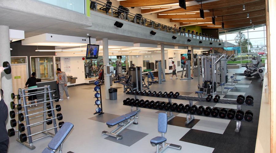 Interior of a weight room