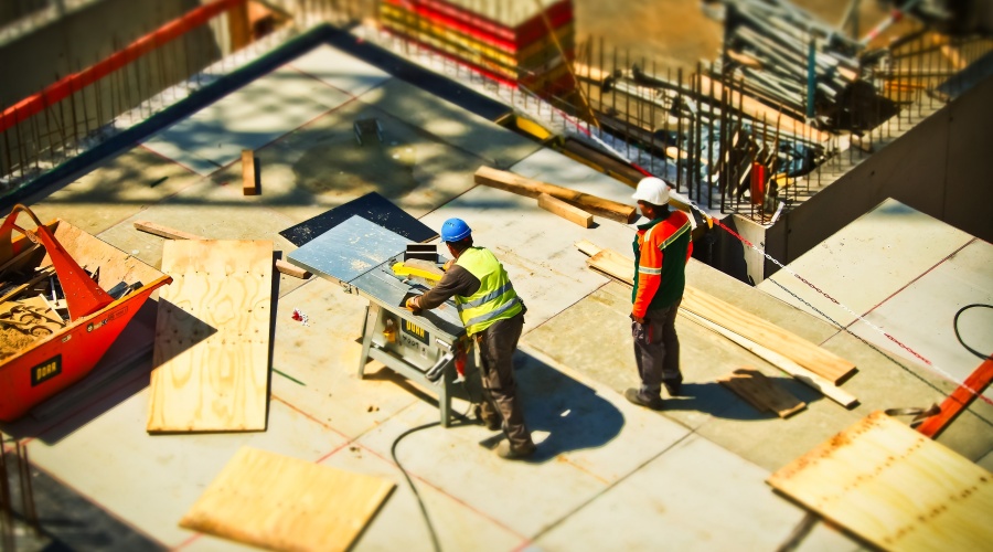 People on a construction site