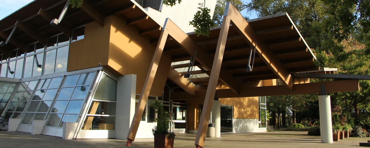 Exterior of the Newton Library