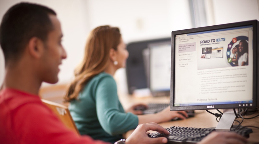 Man working at a computer