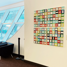 4 panel art display in City Centre READ-Ability Lounge