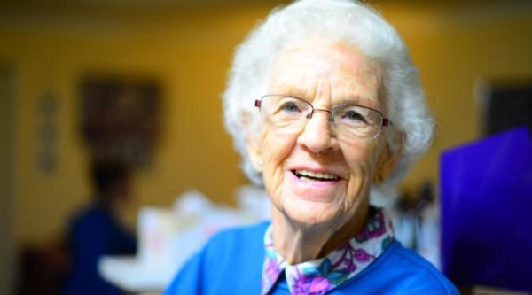 Senior woman smiling
