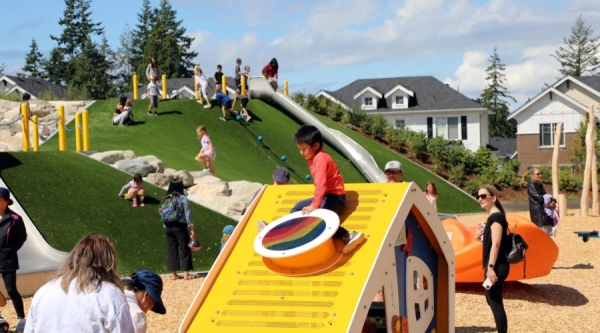 Kids playing in a playground