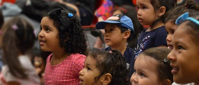 Children watching a storytime